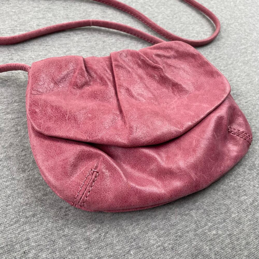 Vintage Fossil Genuine Leather Crossbody Mini Bag Purse Pink Flap Retro Preppy - Picture 15 of 16